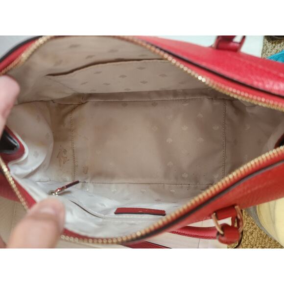 Kate Spade New York Red Leather Bag W/ Handles & Straps - Picture 7 of 10
